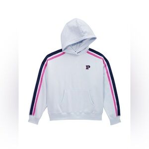 Victoria's Secret PINK Ivy Fleece Campus Hoodie Hydrangea Blue Size XL